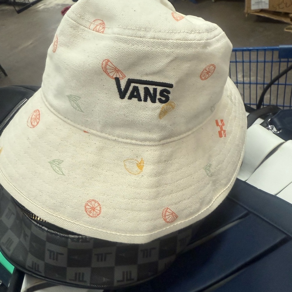 Vans Kids' Cream Bucket Hat with Fruit Print